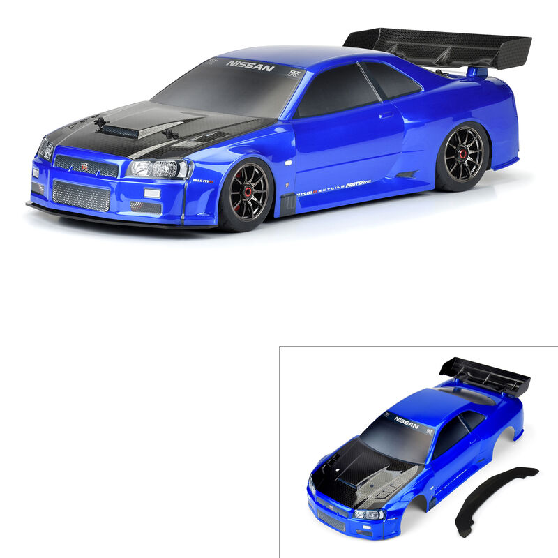 PROTOform 1/7 2002 Nissan Skyline GT-R R34 Painted Body (Blue): Infraction  6S