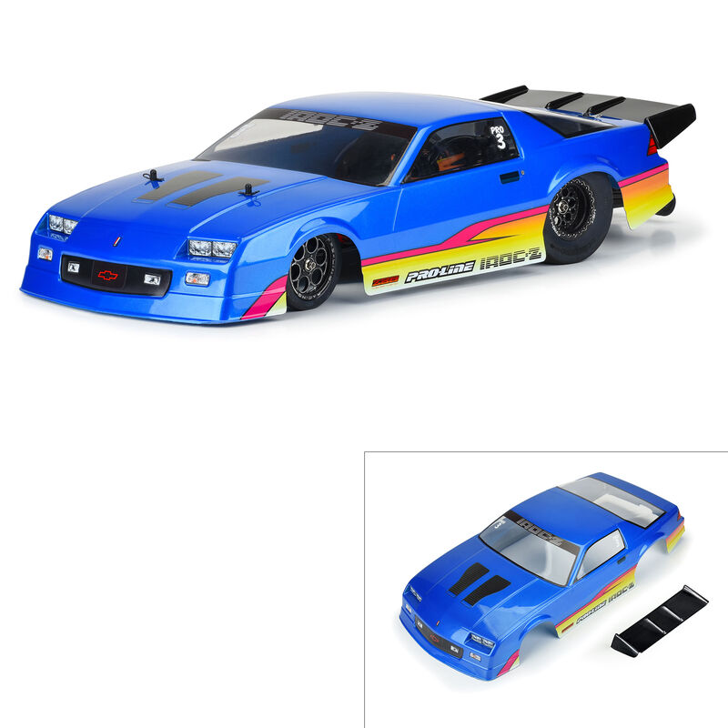 1/10 Pre-Painted/Cut 1985 Chevy Camaro IROC-Z Blue Body: 22S Drag Car