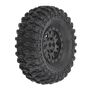 1/24 Hyrax Front/Rear 1.0" Tires Mounted 7mm Black Impulse (4): SCX24