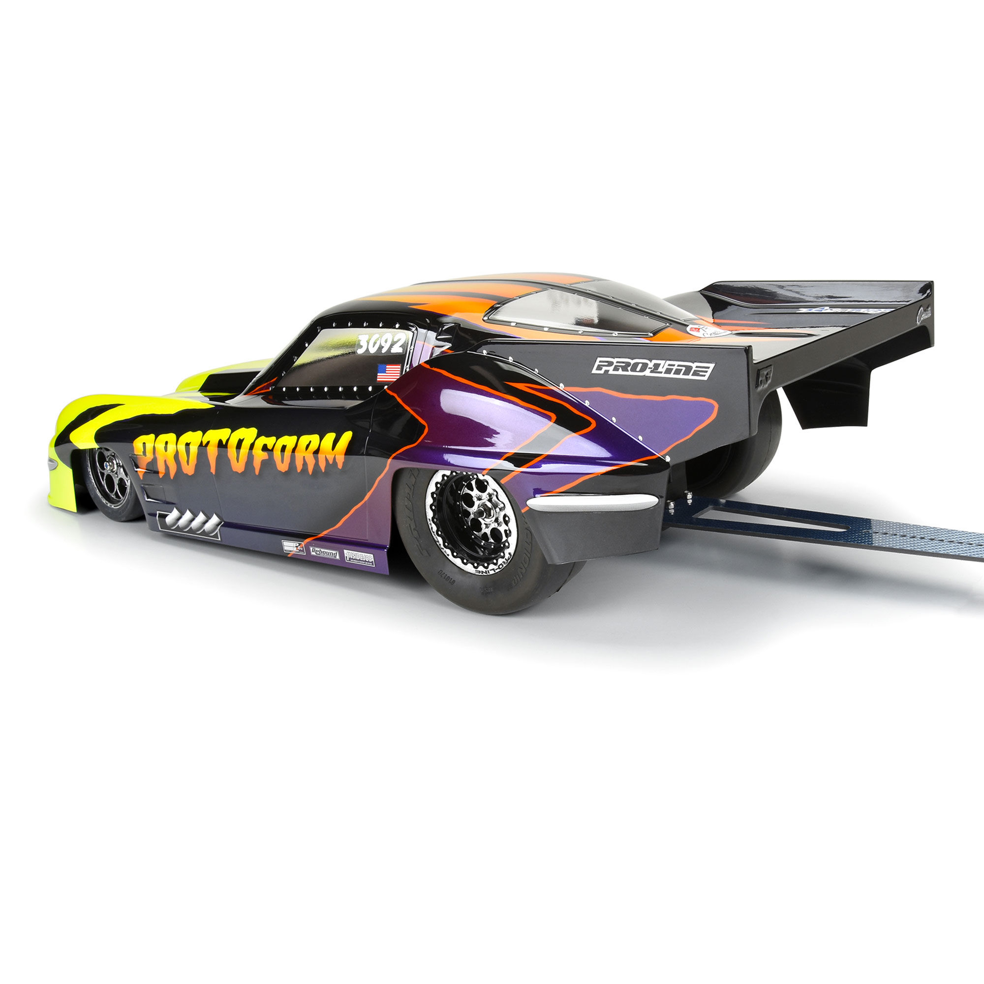 1 10 1963 Chevrolet Corvette Stingray Pro Mod Clear Body Drag Car