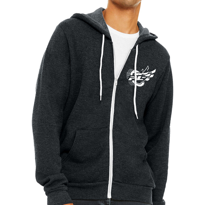 Pro-Line Wings Gray Zip-Up Hoodie, Medium