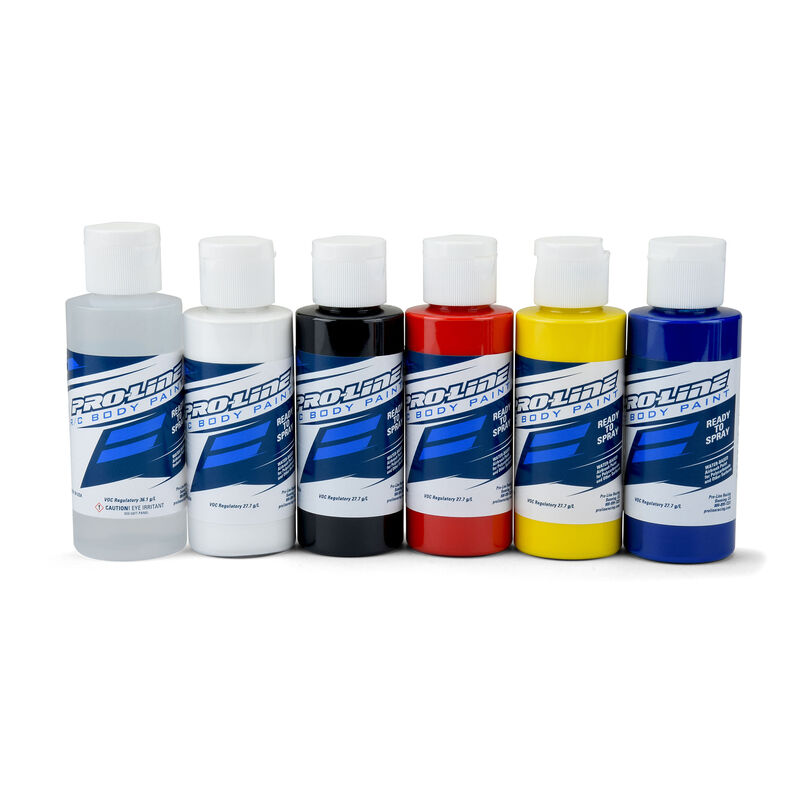 Primary set 5 colors + reducer Airbrush ready water-based paint.