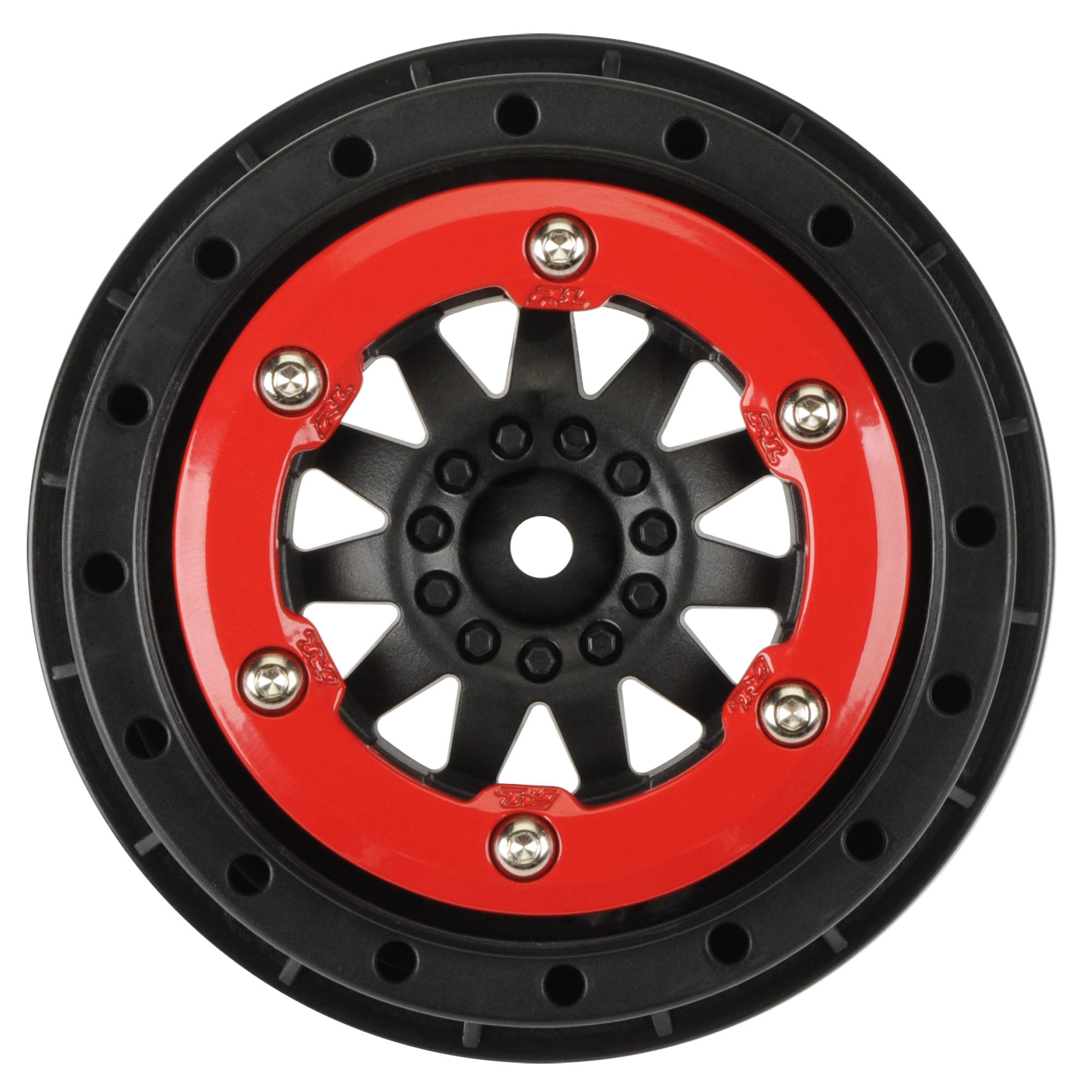 4pcs 1/10 RC 2.2/3.0 Short Course Tires & Hex 12mm Beadlock Wheels Rims Red Black