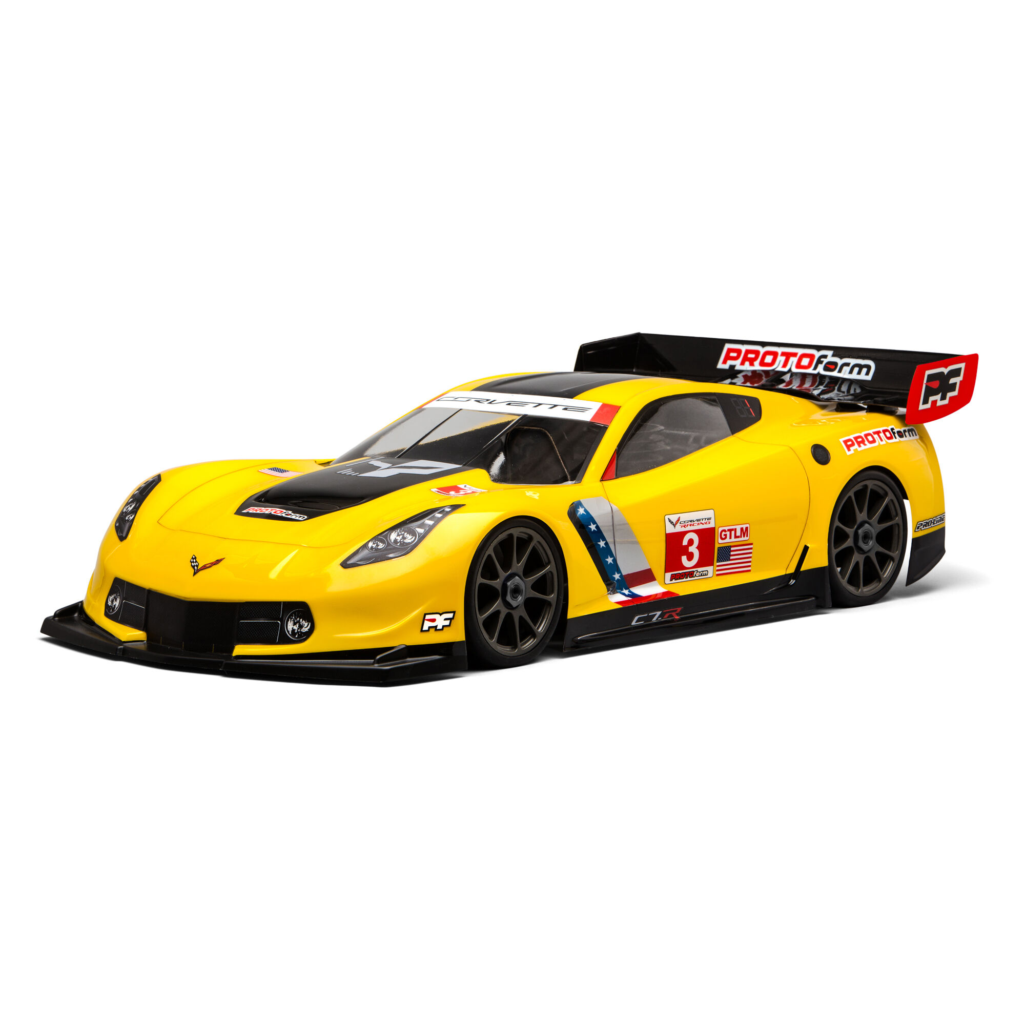 Chevrolet Corvette C7.R Clear Body for 1:8 GT (Short Wheelbase)