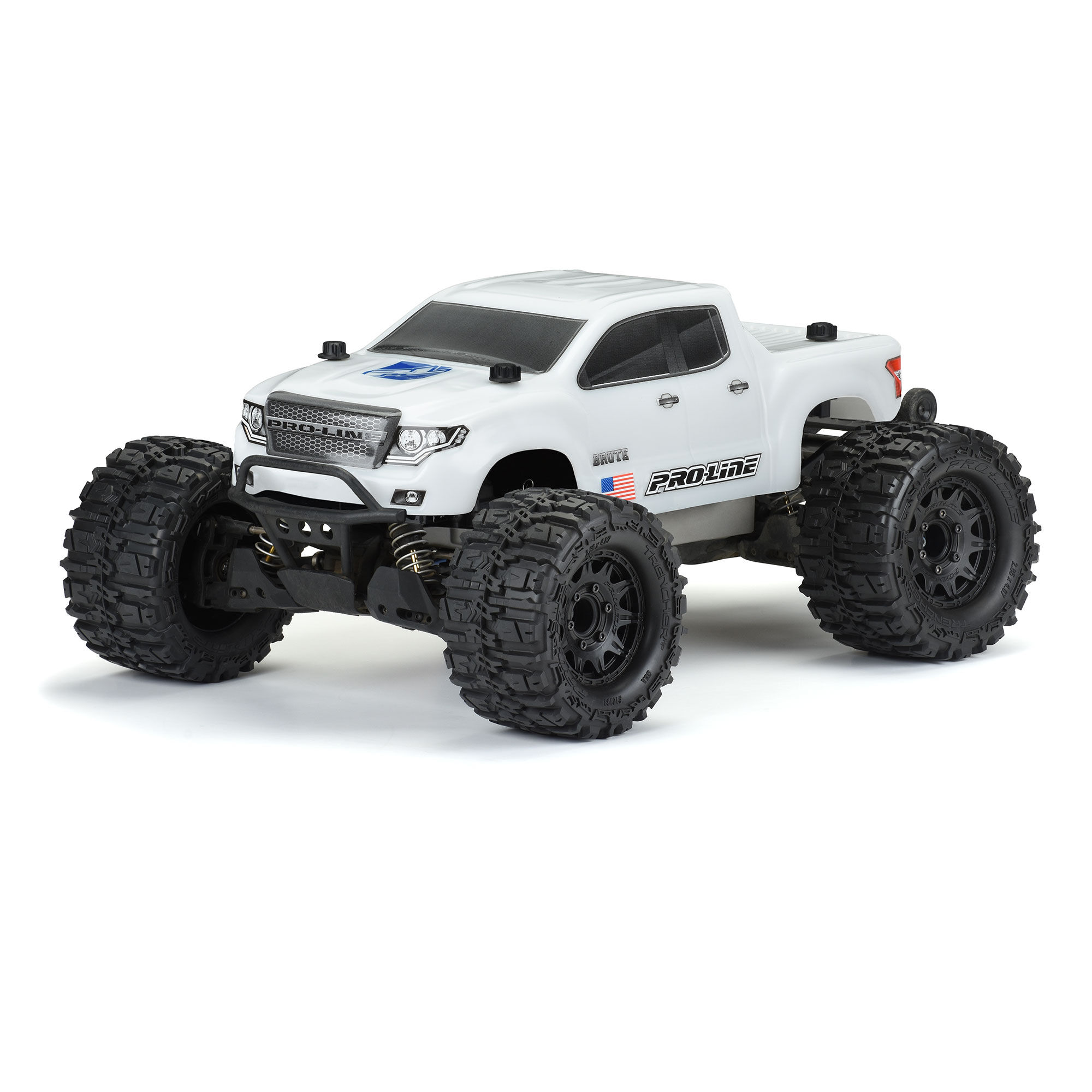 Pro Line Racing 1 10 Pre Cut Brute Bash Armor White Body Stampede