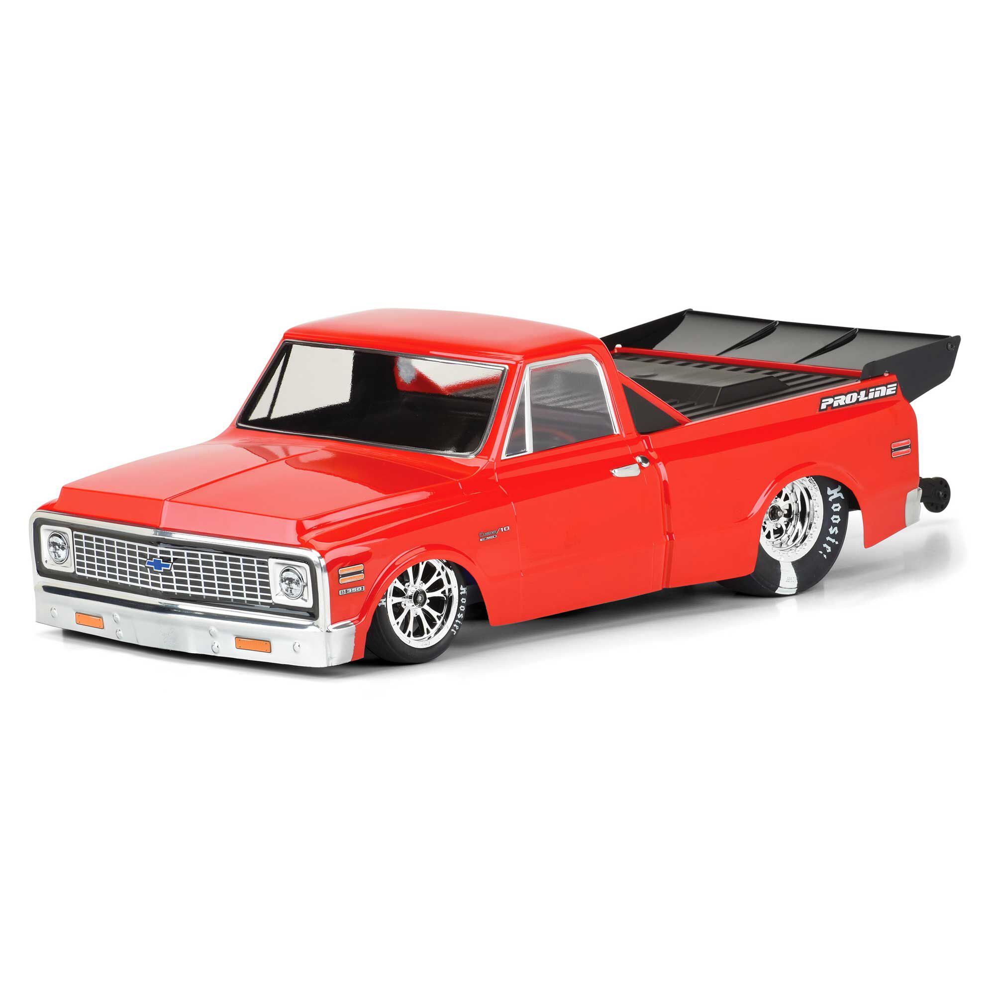 1 10 1972 Chevy C 10 Clear Body Drag Car