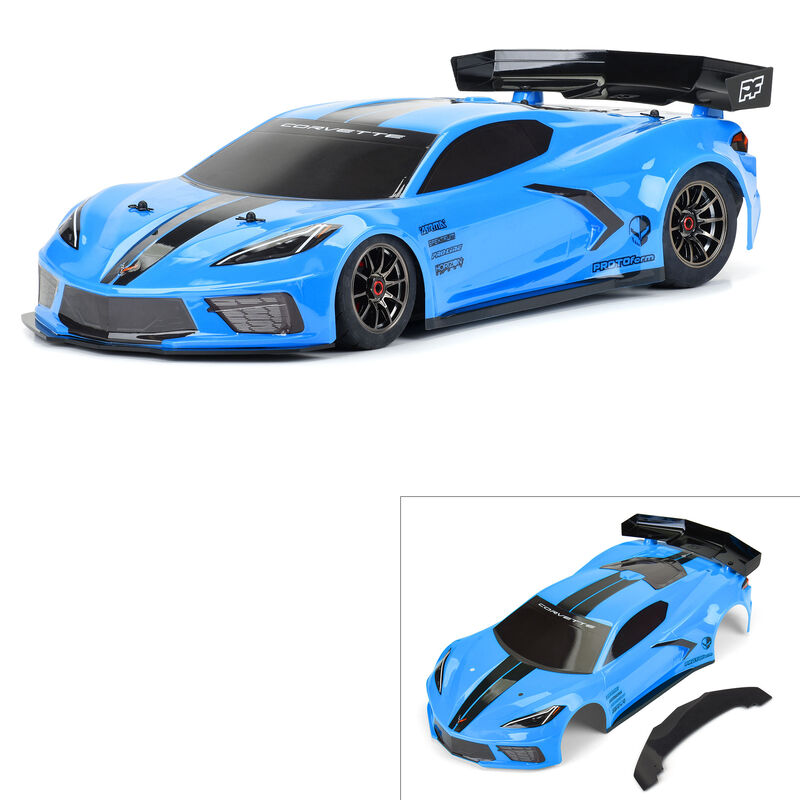 1/7 Chevrolet Corvette C8 Painted Body (Rapid Blue): Felony