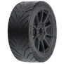 1/8 Avenger HP BELTED S3 Fr/Rr Buggy Tires Mounted 17mm Black (2)