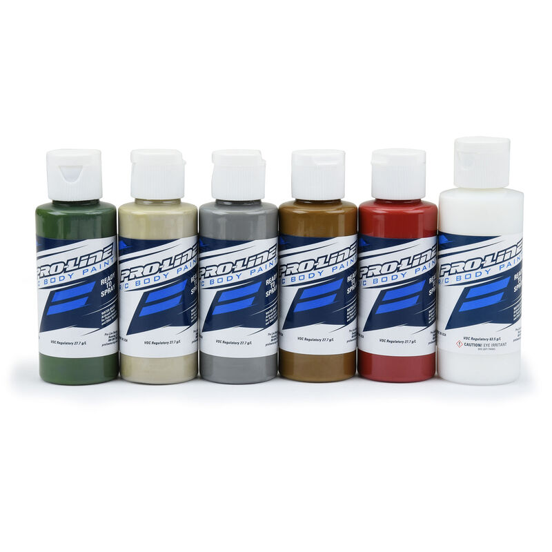 Pro-Line RC Body Paint Military Color Set (6 Pack)