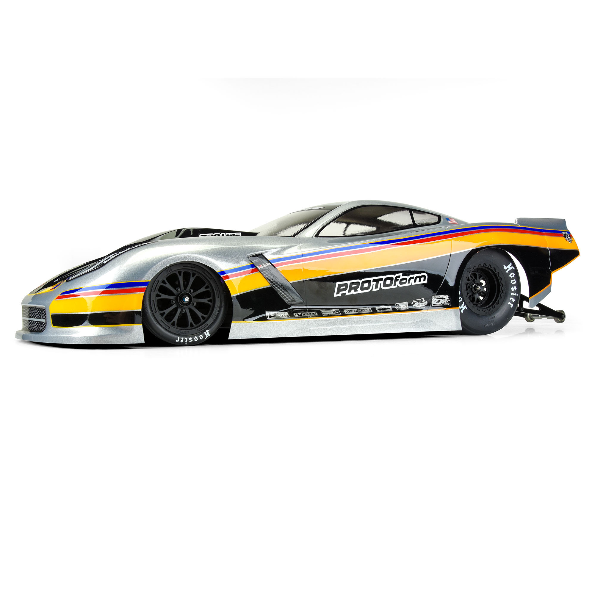 1 10 Chevrolet Corvette C7 Pro Mod Clear Body Drag Car