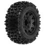 1/10 Badlands F/R 2.8" MT Tires Mounted 12mm/14mm Black Raid (2)