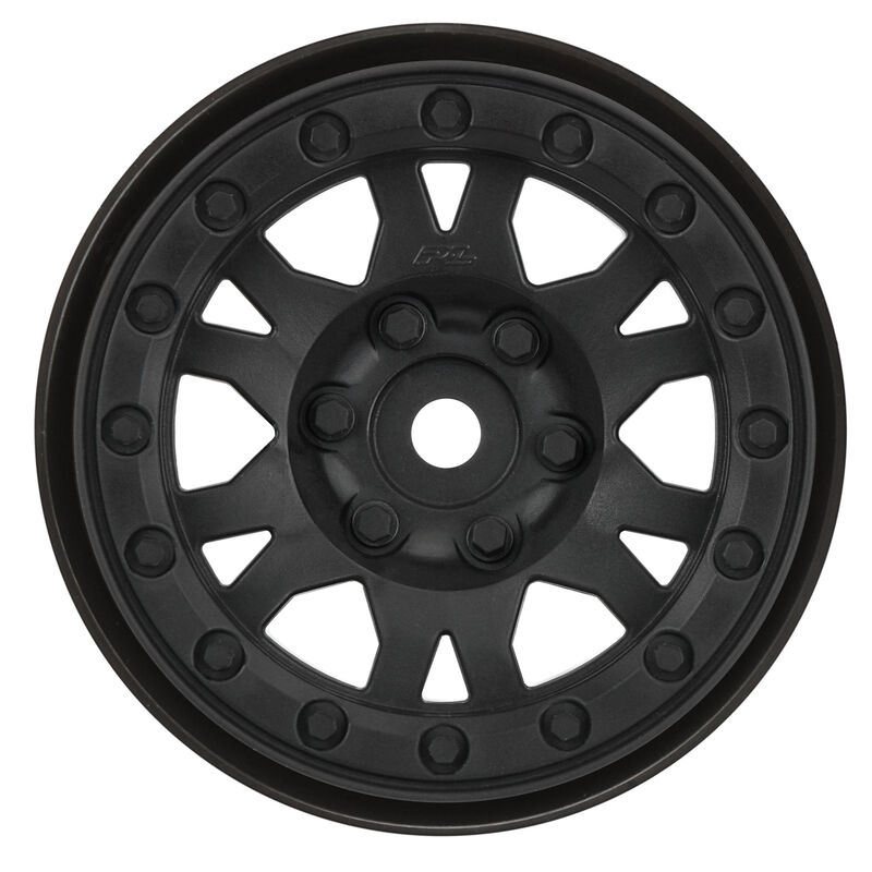 1/10 Impulse Front/Rear 1.9″ 12mm Rock Crawler Wheels (2) Black Proline PRO276903