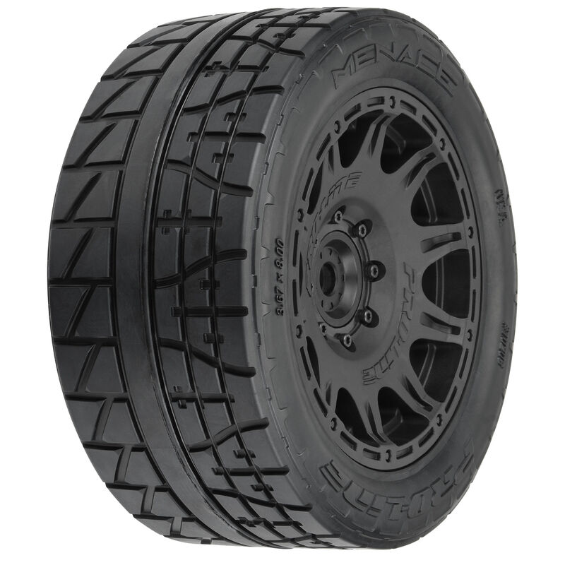 1/6 Menace HP BELTED F/R 5.7” Tires MTD 24mm Black Raid 8x48 Hex (2)