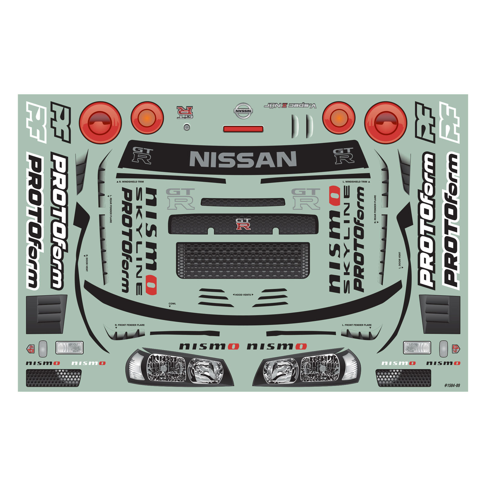 PROTOform 1/7 2002 Nissan Skyline GT-R R34 Painted Body (Blue): Infraction  6S