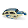Class 1 VW Bug Blue Race Body Conversion Kit and Flat Iron M/T Tires Mounted 7mm Black Diablo (4) for ARRMA TYPHON GROM