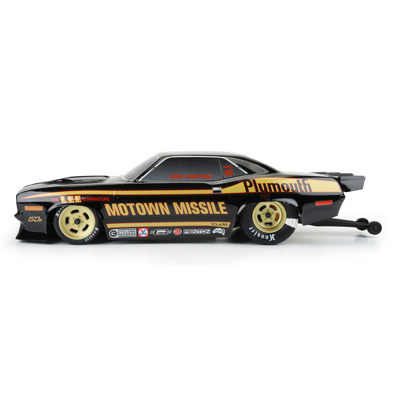 1/10 1972 Plymouth Barracuda Motown Missile Black Body: Drag Car