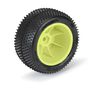 1/18 Prism Rear Carpet Mini-B Tires Mounted 8mm Yellow Wheels (2)