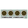 Bi-Metallic Wheel Dot Decals (4): Sprint Car Wheels