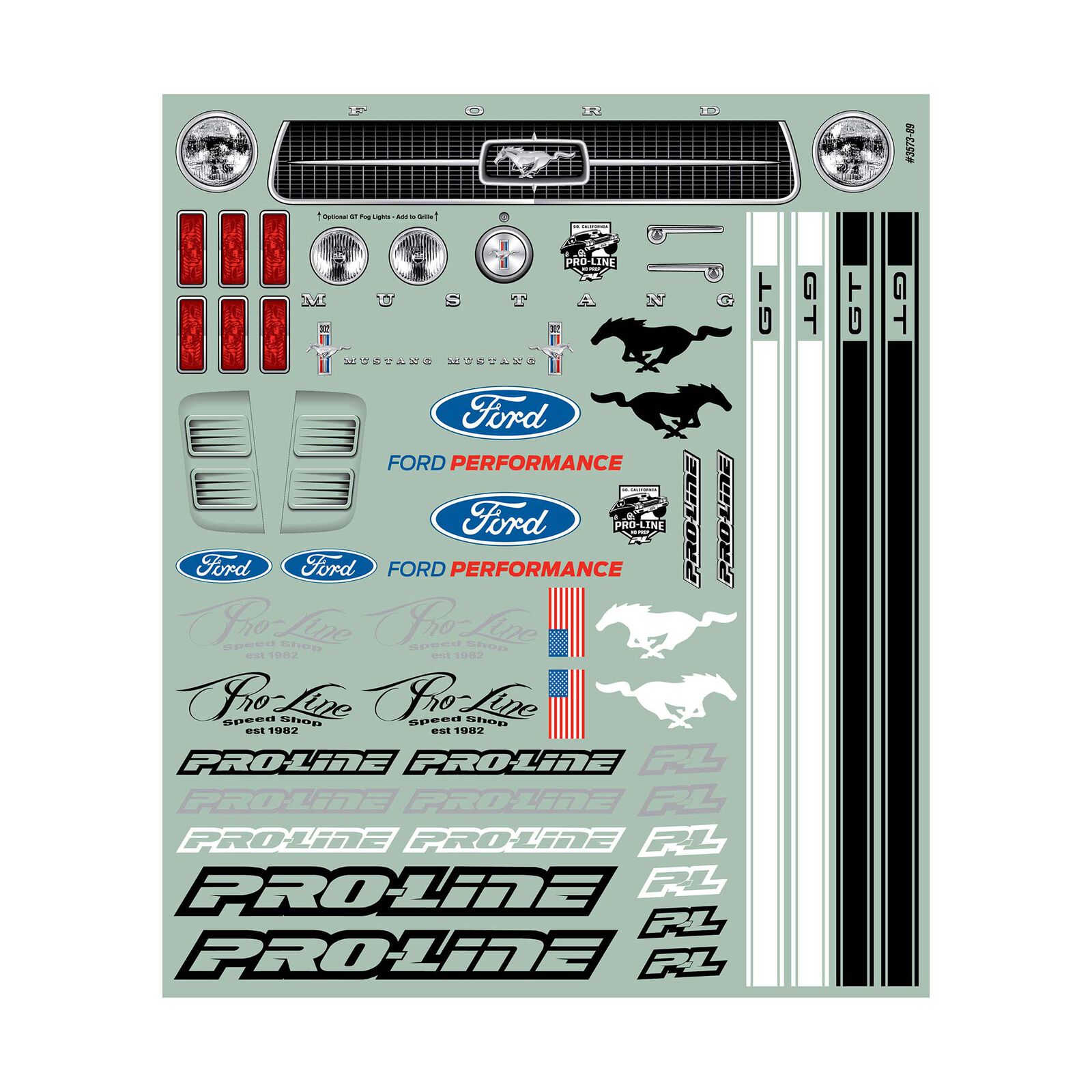 PRO357300 Proline Racing 1/10 1967 Ford Mustang Clear Body Drag Car