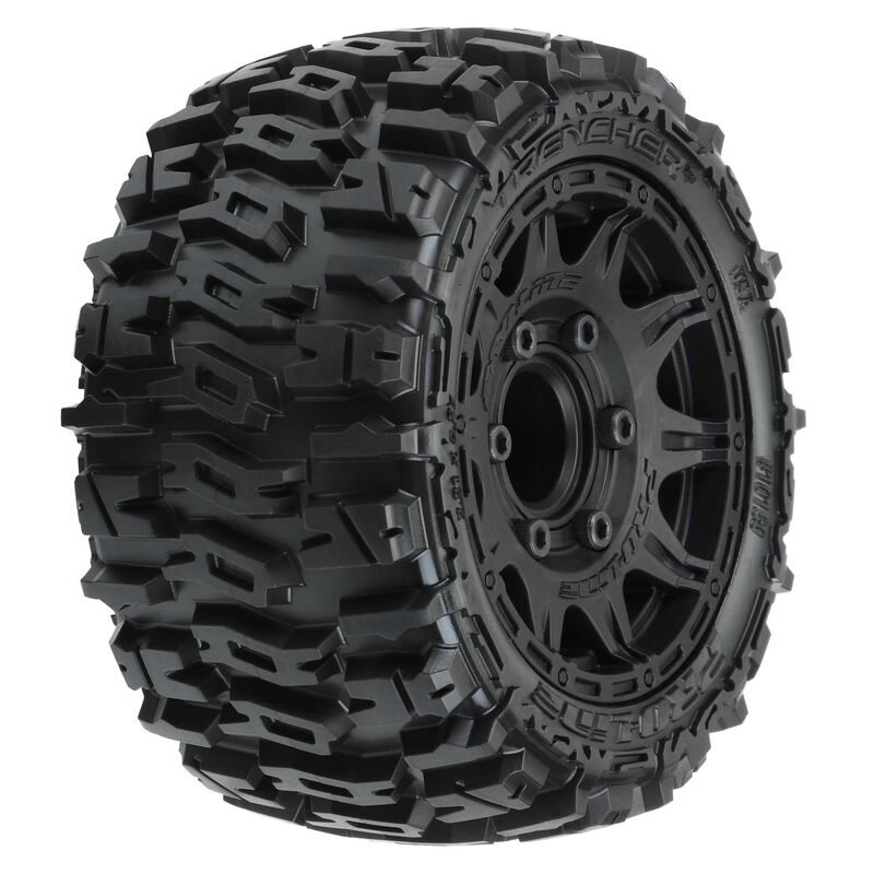 1/10 Trencher LP F/R 2.8" MT Tires Mounted 12mm/14mm Black Raid (2)