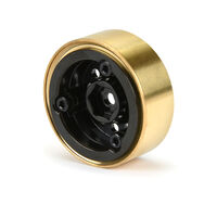 1/24 Rock Shooter Brass F/R 1.0" 7mm Crawler Wheels (2) Black