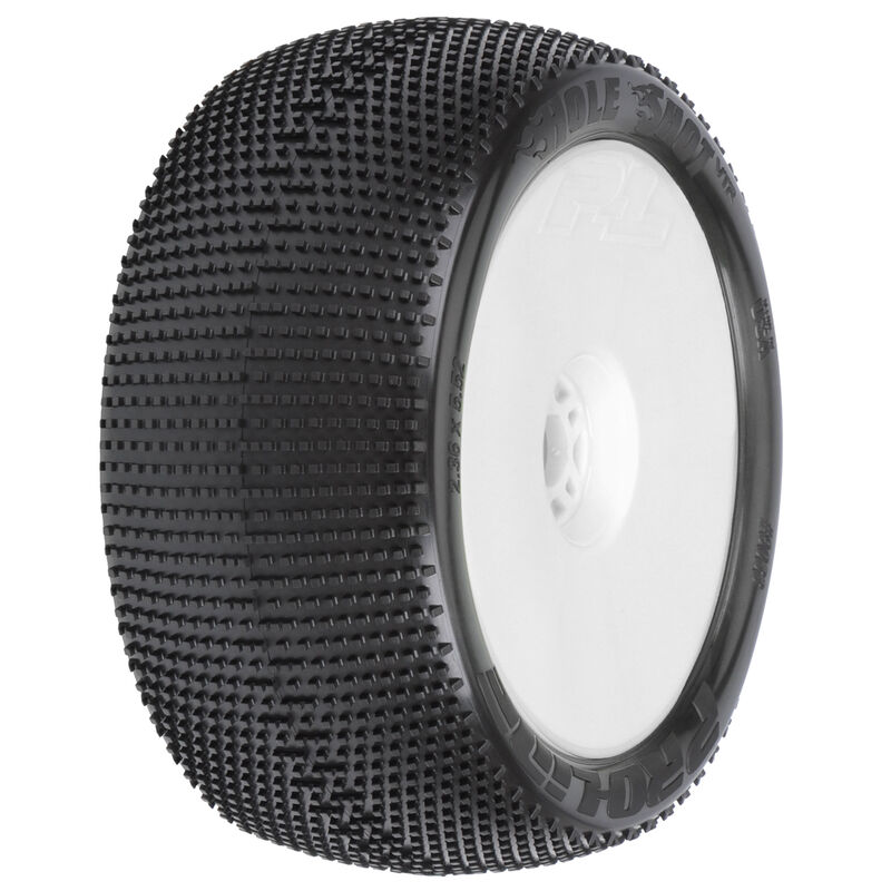1/8 Hole Shot S3 F/R 4.0" Tires Mounted 17mm Wht Zero Offst Whls (2)