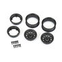 1/10 Keystone Front/Rear 1.55" 12mm Rock Crawler Wheels (2) Black