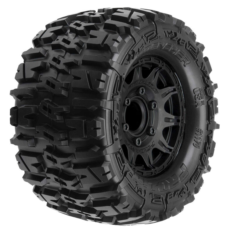 1/10 Trencher F/R 2.8" MT Tires Mounted 12mm/14mm Black Raid (2)