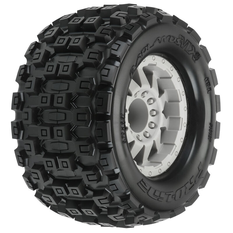 Badlands MX38 3.8 Mount F-11 Gray 1/2 Offset Tires, 17mm Hex (2): MT