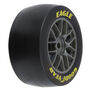 1/12 Goodyear Eagle Soft Tire F/R MTD Gray Wheels (4): Losi NASCAR