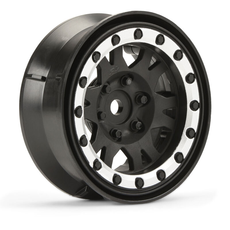 1/10 Impulse Front/Rear 1.9″ 12mm Rock Crawler Wheels (2) Black/Silver Proline PRO276903 (Copy)