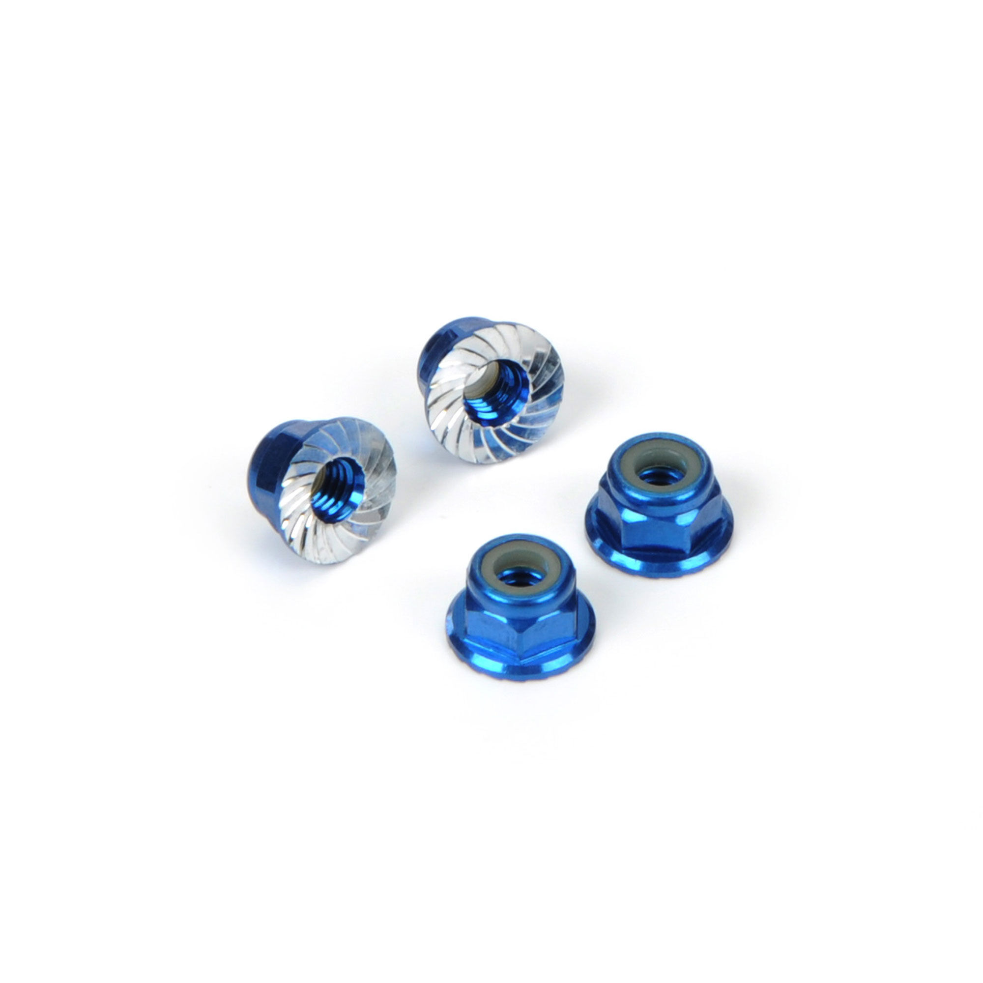 6 Colors to Choose from Apex RC Products 4mm Serrated Aluminum Nylon Wheel Nuts Set