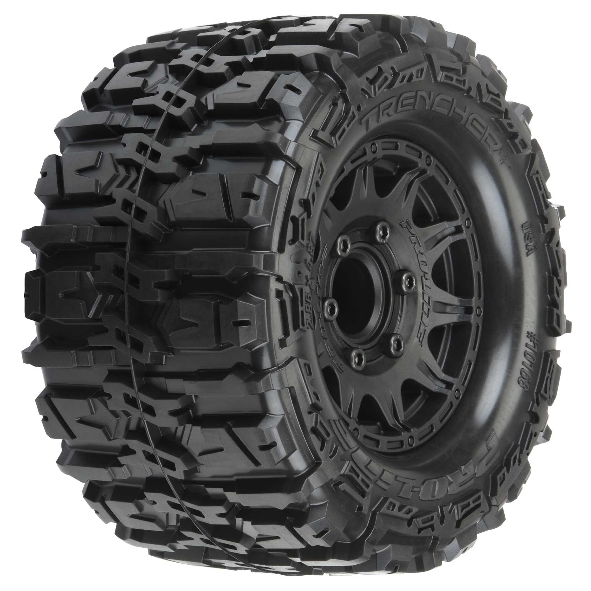 Belted rc hot sale monster truck tires