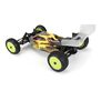 1/18 Prism Rear Carpet Mini-B Tires Mounted 8mm Yellow Wheels (2)