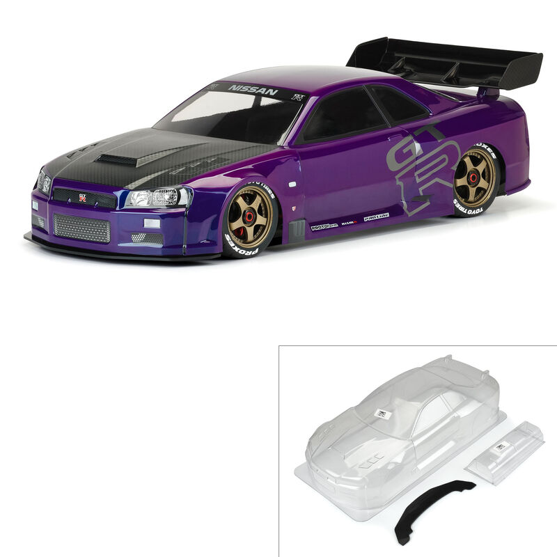 PROTOform - Pro-line Racing 1/7 2002 Nissan Skyline GT-R R34 Clear Body:  ARRMA Infraction 6S