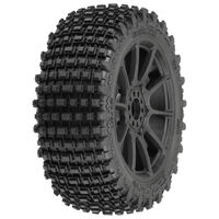 1/8 Gladiator M2 Fr/Rr Buggy Tires Mounted 17mm Black Mach 10 (2)