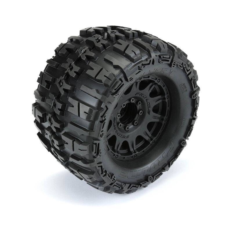1/8 Trencher X F/R 3.8" MT Tires Mounted 17mm Blk Raid (2)