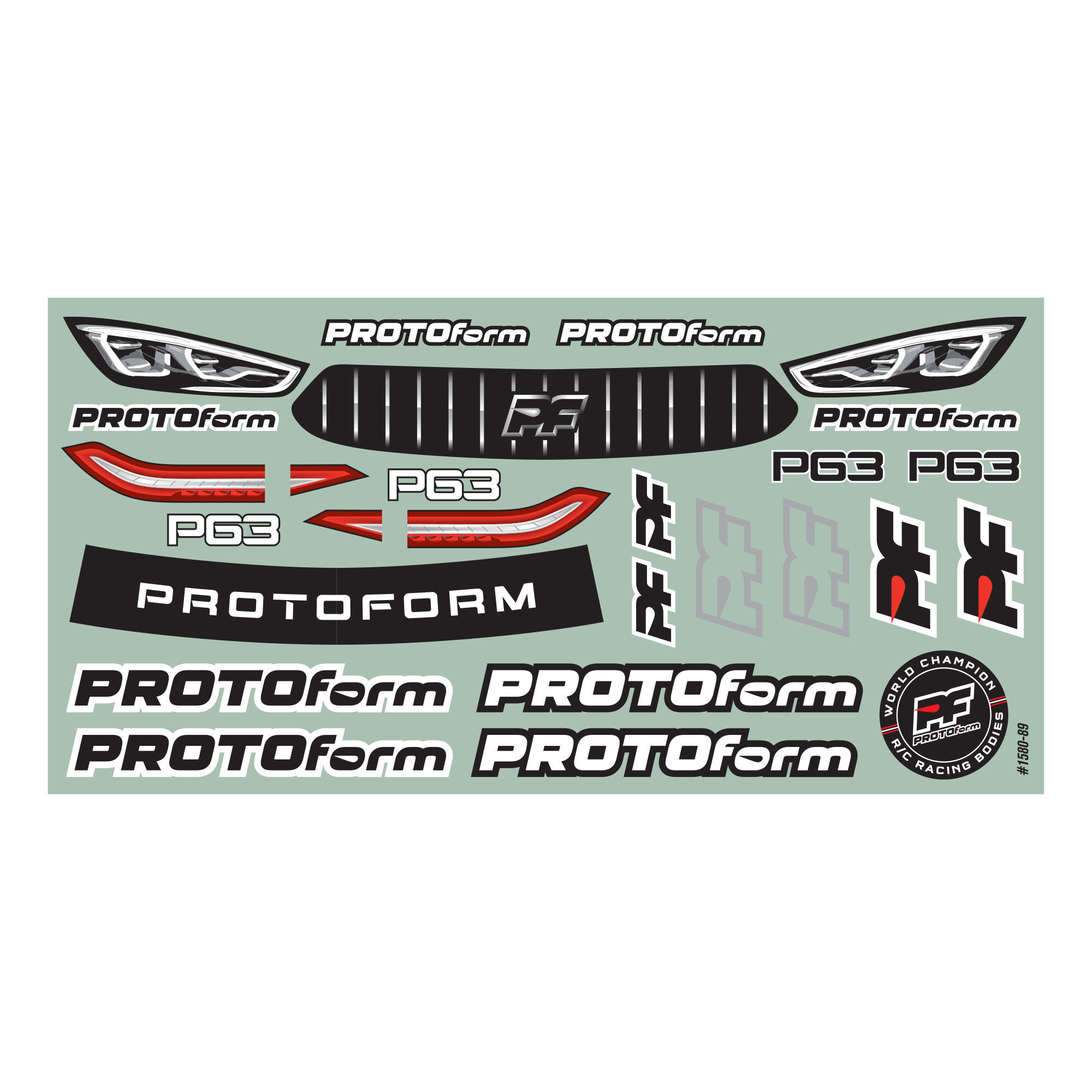 PROTOform 1/10 P63 Light Weight (0.65mm) Clear Body for