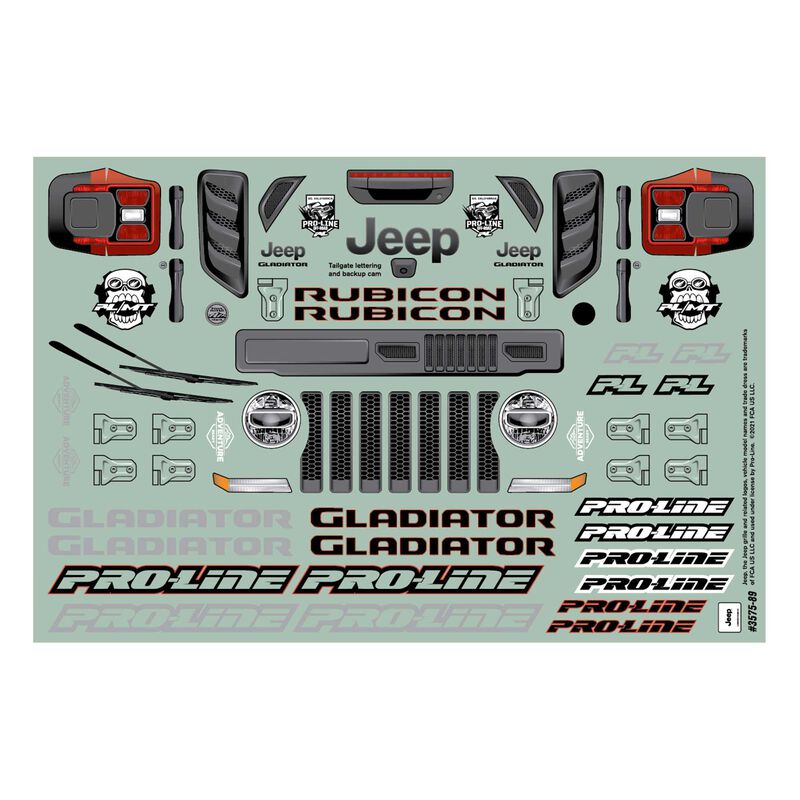 1/10 Jeep Gladiator Rubicon Clear Body: GRANITE