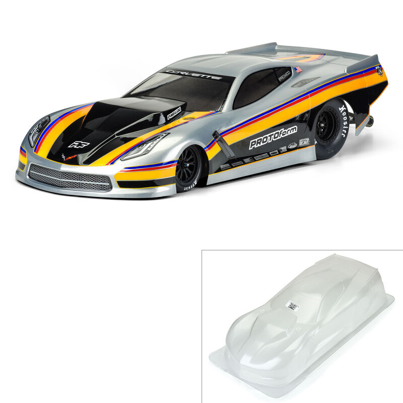 1/10 Chevrolet Corvette C7 Pro-Mod Clear Body: Drag Car