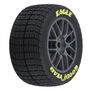1/12 Goodyear Eagle Dirt Tire F/R MTD Gray Wheels (4): Losi NASCAR