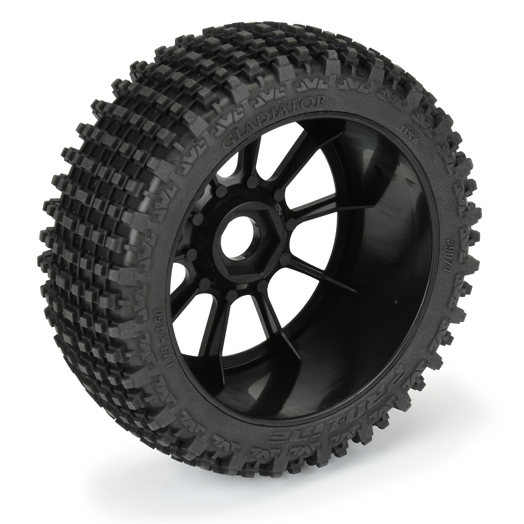 Pro Line Racing 1 8 Gladiator M2 Fr Rr Buggy Tires Mounted 17mm Black Mach 10 2 Pro Line