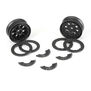 1/10 Denali Front/Rear 1.9" 12mm Rock Crawler Wheels (2) Black/Black