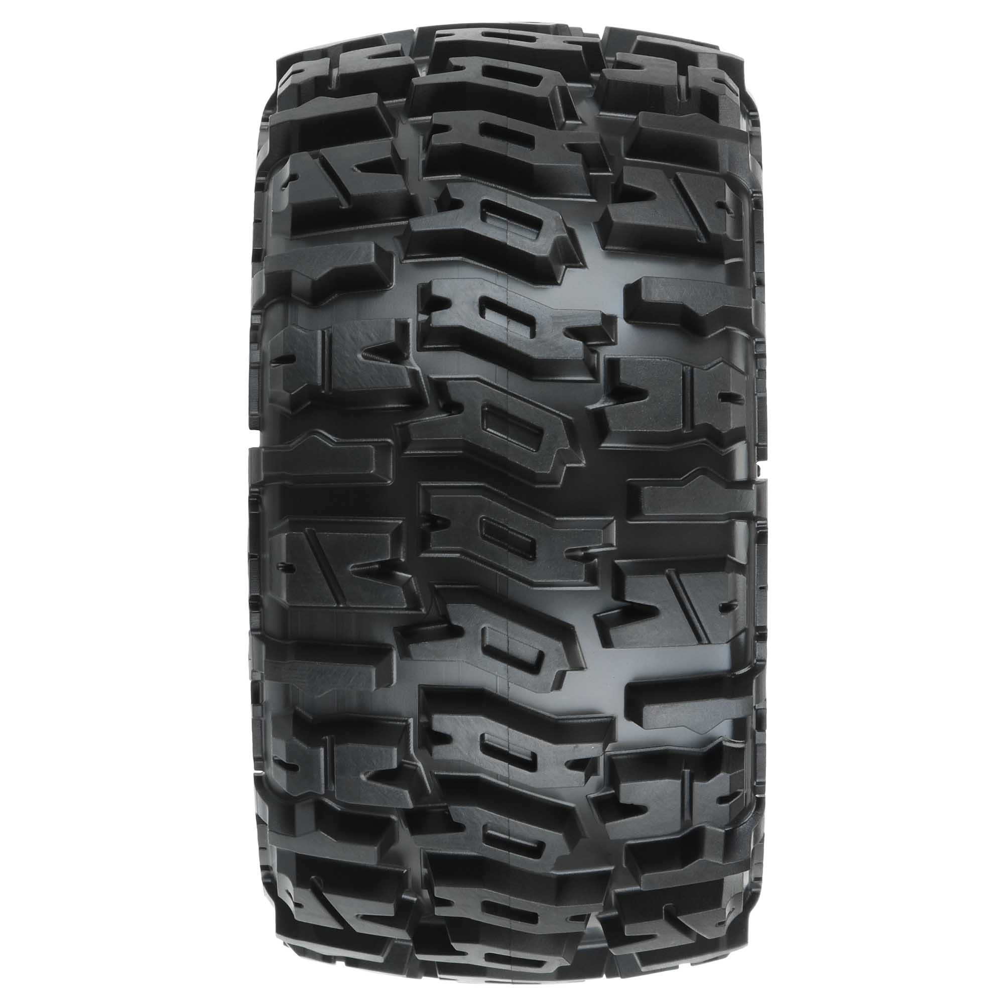 1/10 Trencher LP Front/Rear 2.8" MT Tires Mounted 12mm Blk Raid (2)
