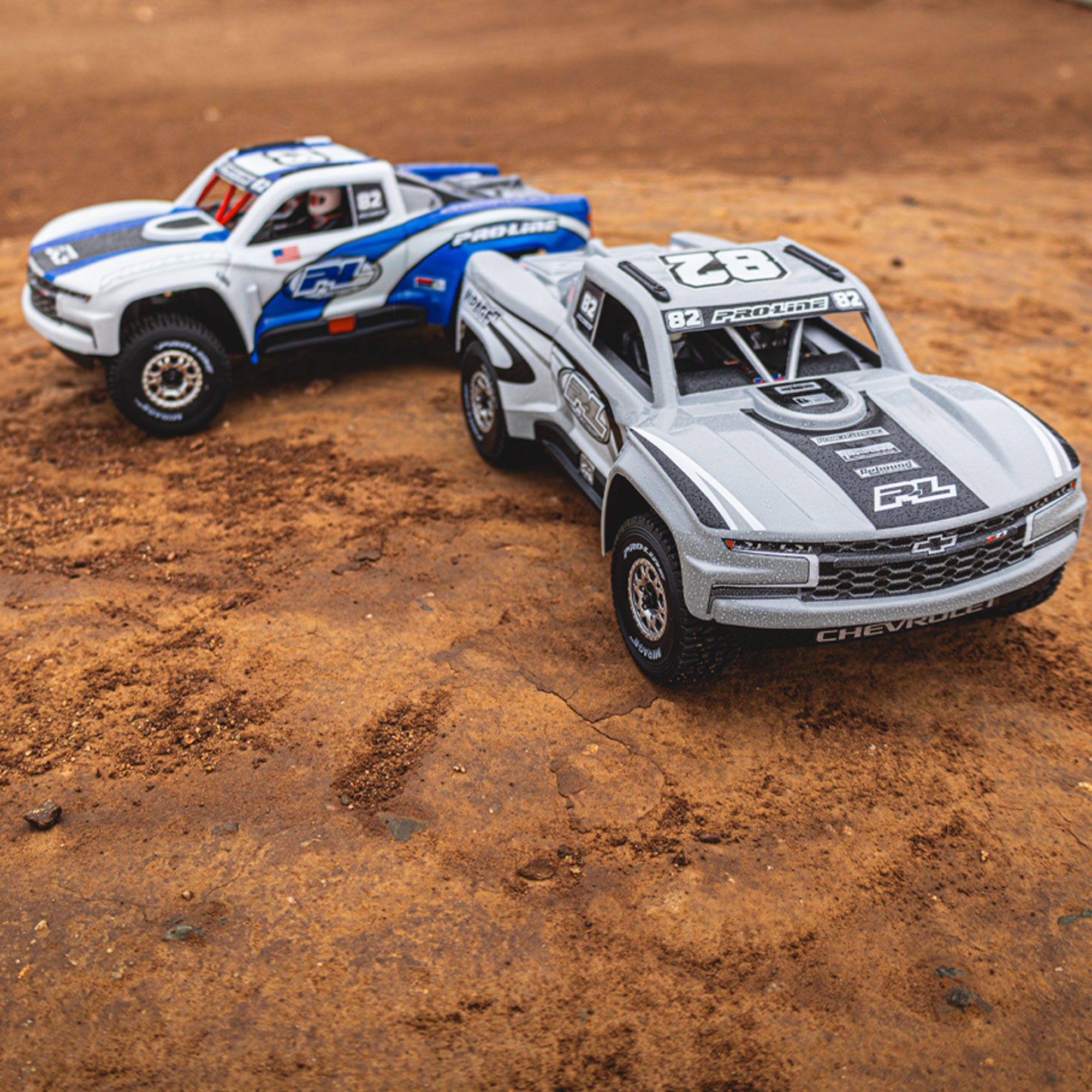 1/16 Pre-Cut 2019 Chevy Trophy Truck Tough-Color Gray Body: GROM