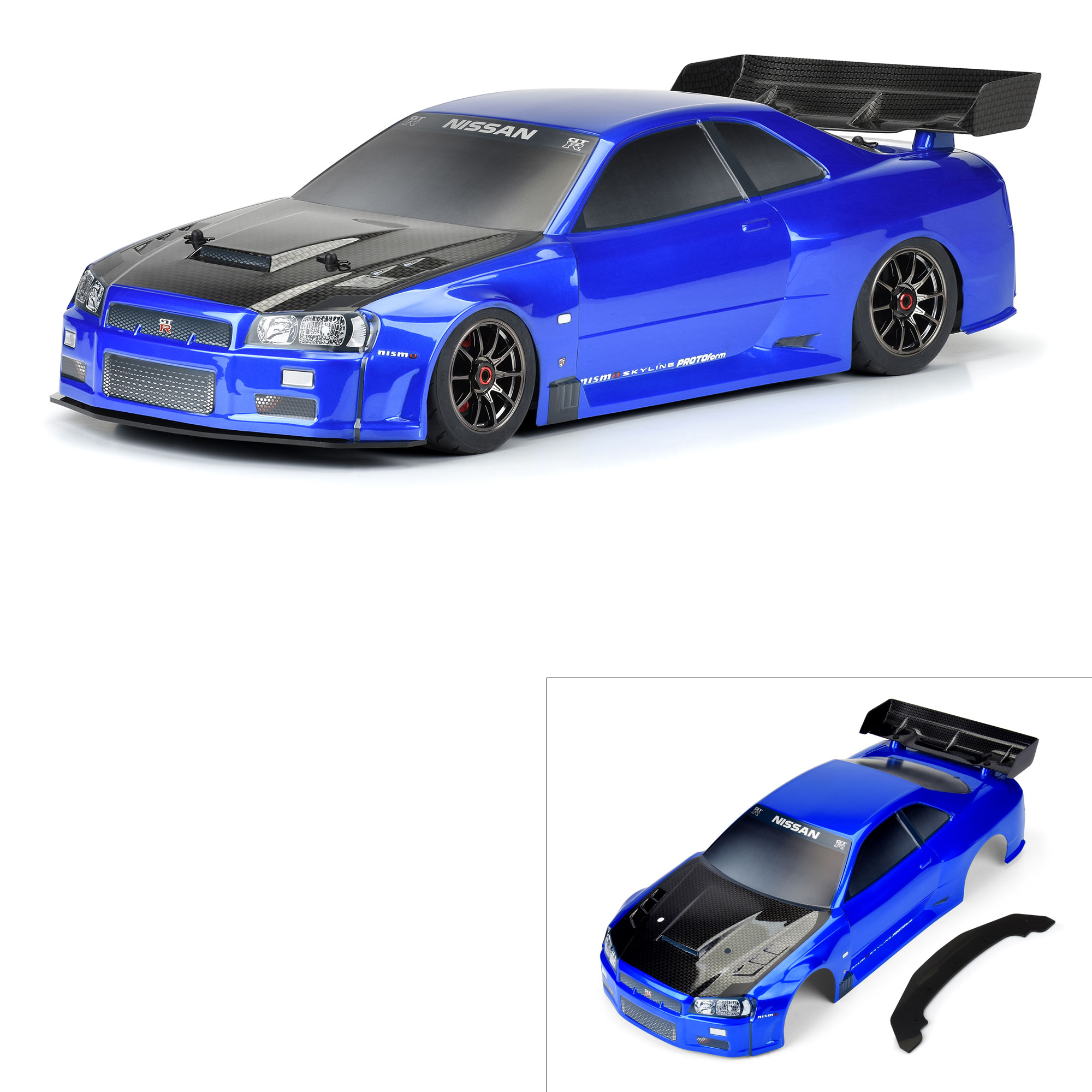 PROTOform 1/7 2002 Nissan Skyline GT-R R34 Clear Body: ARRMA Infraction 6S