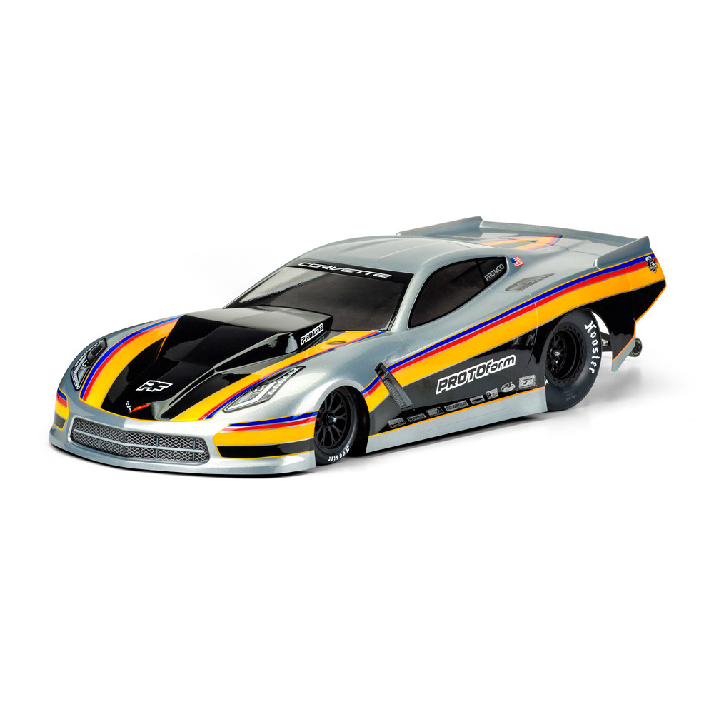 1/10 Chevrolet Corvette C7 Pro-Mod Clear Body: Drag Car