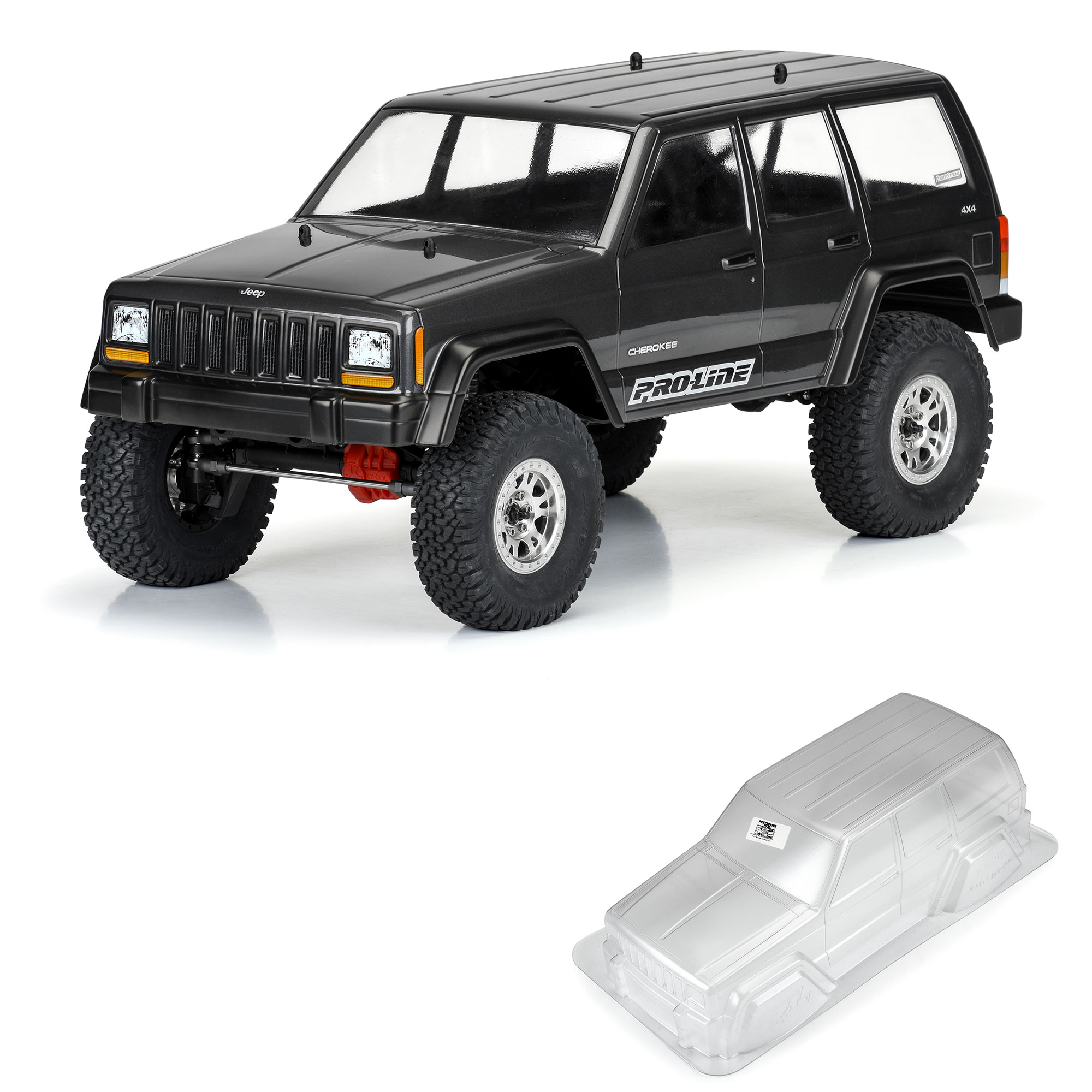 Pro Line Racing 1 10 2001 Jeep Cherokee Clear Body 12.3 313mm Wheelbase Crawlers Pro Line