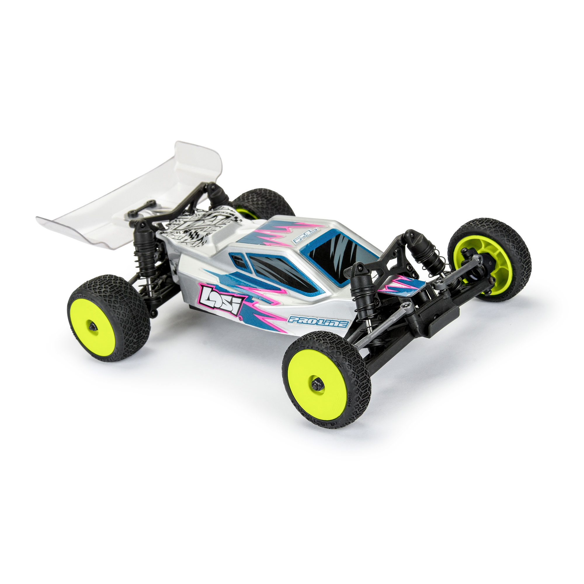 1/24 Electron 2.0 Buggy F/R Tires Mounted 7mm Yellow (4): Micro-B