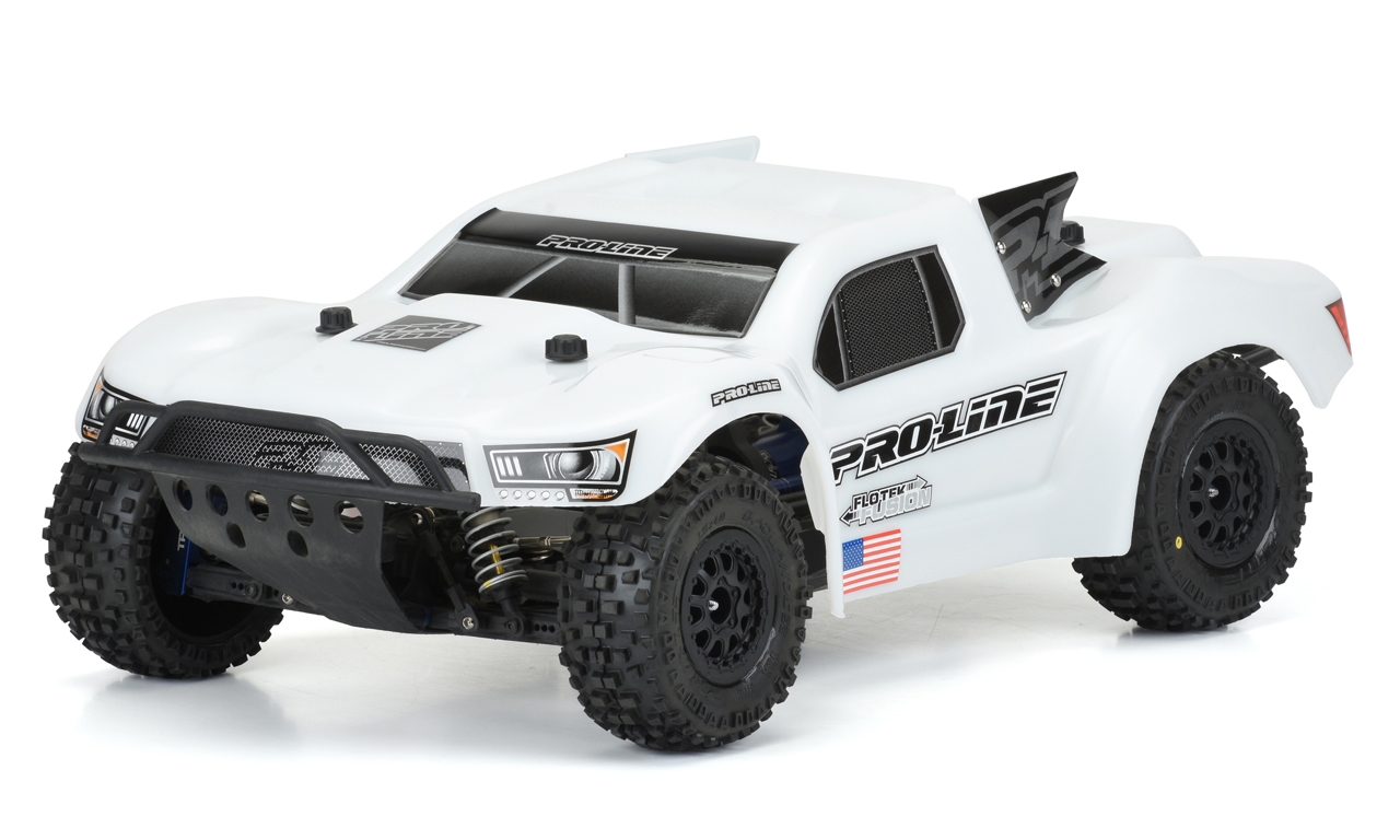 Flo-Tek Fusion Pre-Cut Bash Armor Body, White: 1/10 Slash, Slash 4x4